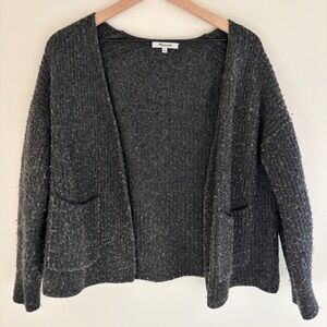 Madewell Charcoal Open-Front Cardigan